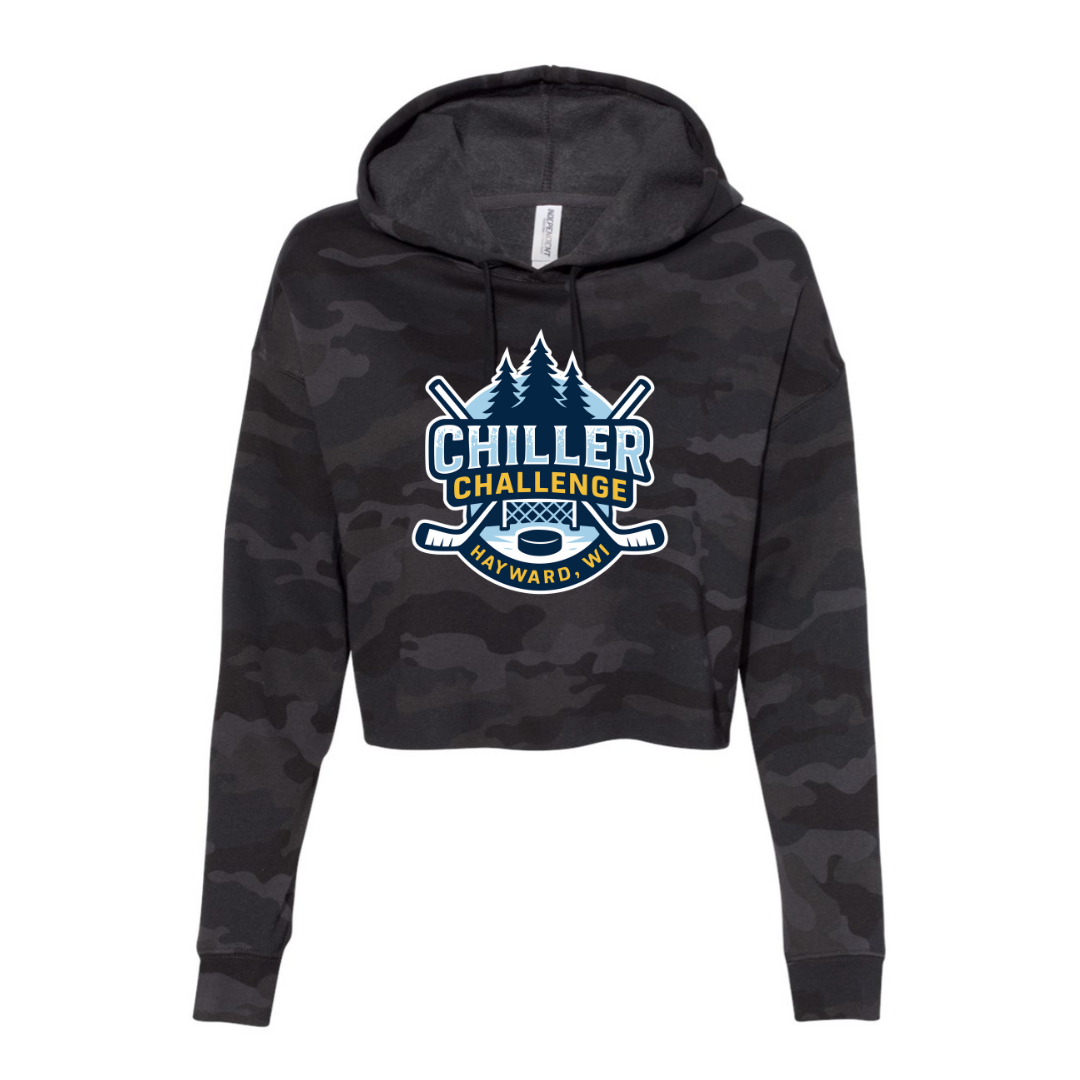 Women's Crop Hoodie - Midnight Camo